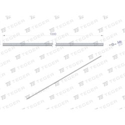 Pręt gwintowany M6 x 1000mm kl.8.8 DIN 975 ocynkowany TEGER (sprzedawane po 5)-347479244