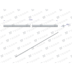 Pręt gwintowany M8 x 1000mm kl.8.8 DIN 975 ocynkowany TEGER (sprzedawane po 5)-347907676
