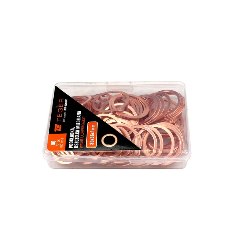 Podkładka. uszczelka miedziana 30x36x1  TEGER ( sprzedawane po 80 )-347904585