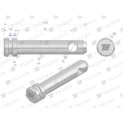 Sworzeń łącznika górnego 19x76x113 TEGER-347475111