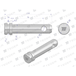 Sworzeń łącznika górnego 22x76x114 TEGER-347903502