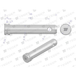 Sworzeń łącznika górnego 25x110x145 TEGER-347475123