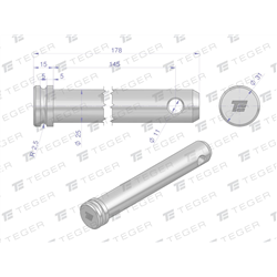 Sworzeń łącznika górnego 25x145x178 TEGER-347475132
