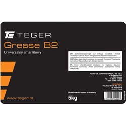 Smar uniwersalny litowy TEGER GREASE B2, opakowanie 5kg-347476553