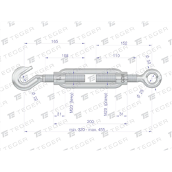 Śruba rzymska oko-hak 20x200 TEGER (sprzedawane po 5)-347907805