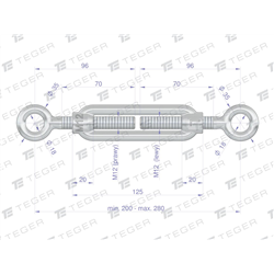 Śruba rzymska oko-oko 12x125 TEGER, (sprzedawane po 5)-347769147