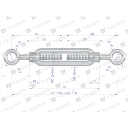 Śruba rzymska oko-oko 5x70 TEGER, (sprzedawane po 10)-347907883