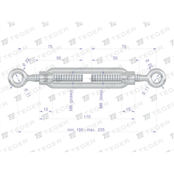 Śruba rzymska oko-oko 8x110 TEGER, (sprzedawane po 10)-347907872