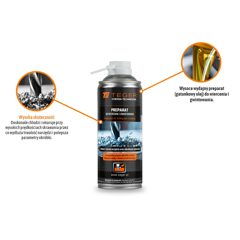 Preparat do wiercenia i gwintowania 400 ml / TEGER-347465982