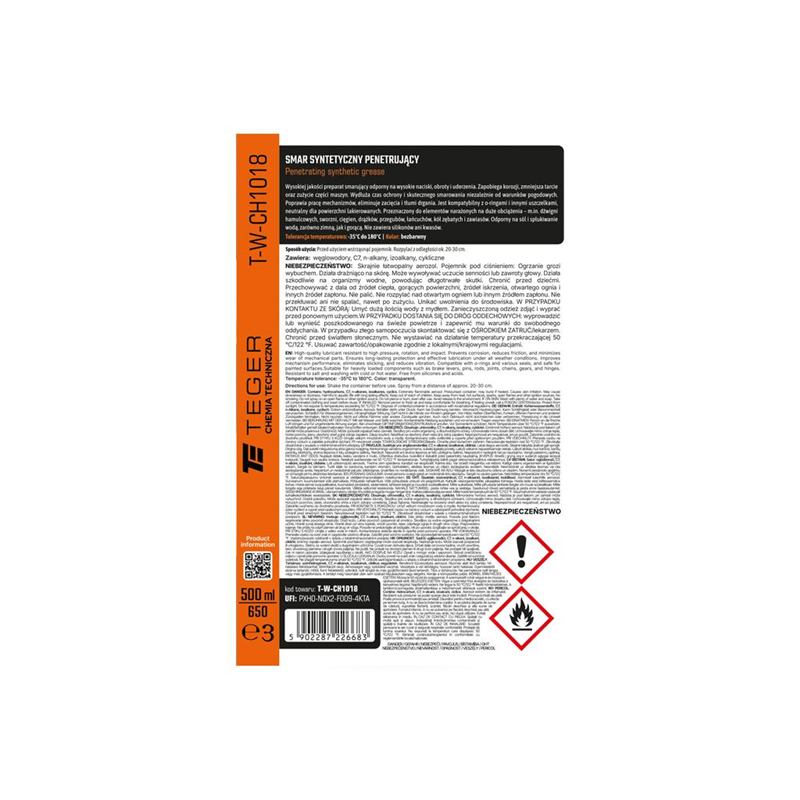 Smar syntetyczny penetrujący 500ml / TEGER-347912374