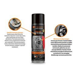 Zmywacz do hamulców ULTRA FAST, 500 ml, Teger-347912661