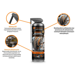 Smar serwisowy do łańcuchów rowerowych i motocyklowych PROFESSIONAL z aplikatorem EVO, 500ml, Teger-347905142