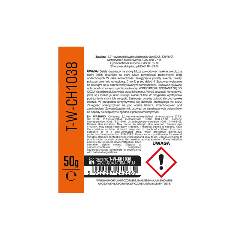 Klej do gwintów rurowych MEDIUM - żółty, 50g, Teger-347912548