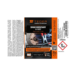 Smar miedziany w tubce, 70 ml, Teger (Pakowane po 12 szt)-347912584