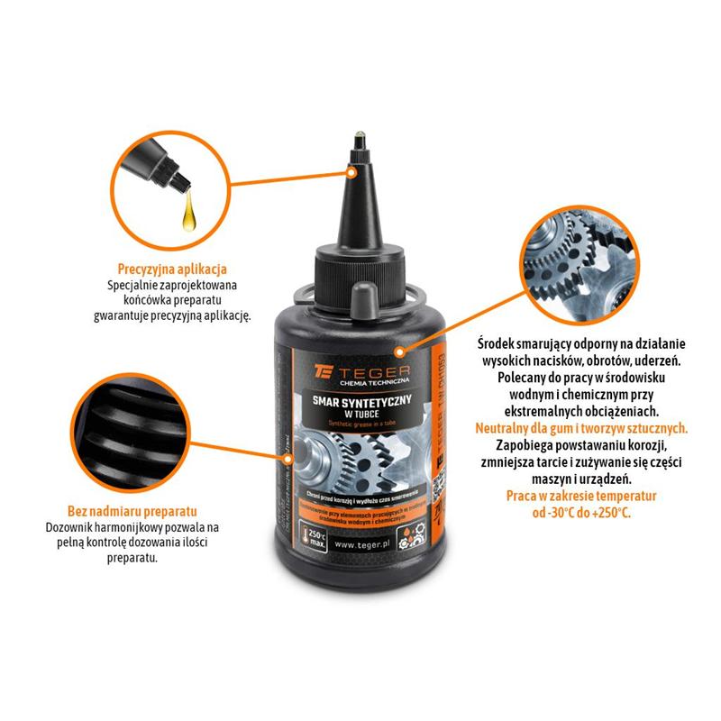 Smar syntetyczny w tubce, 70 ml, Teger (Pakowane po 12 szt)-347477064