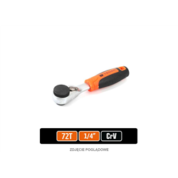 Grzechotka 1/4" 72T z uchwytem na bity / TEGER-347901125
