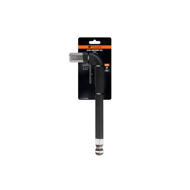 Klucz imbusowy HEX H21 - DŁUGI / TEGER-347903945