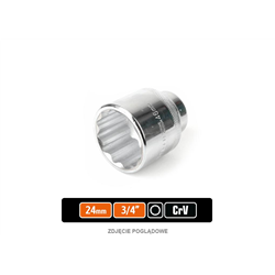 Klucz nasadowy 3/4" dwunastokątny 24 mm / TEGER-347901445