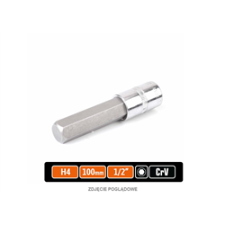 Klucz nasadowy 1/2" z bitem HEX 100 mm/H4 / TEGER-347901487