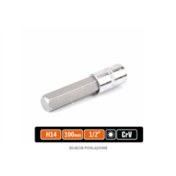 Klucz nasadowy 1/2" z bitem HEX 100 mm/H14 / TEGER-347473138
