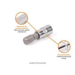 Klucz nasadowy 1/4" z bitem HEX 37 mm/H6 /TEGER-347901514