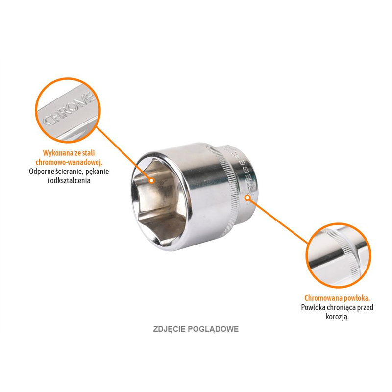 Klucz nasadowy 1/2" sześciokątny 22 mm / TEGER-347472667
