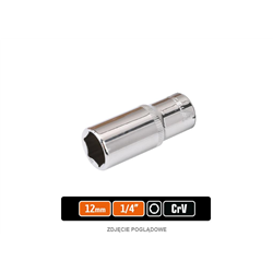 Klucz nasadowy 1/4" sześciokątny długi 12 mm / TEGER-347901275