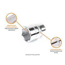 Klucz nasadowy 3/4" sześciokątny 60 mm / TEGER-347472951