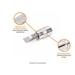 Klucz nasadowy 1/4" z bitem SL 37 mm/SL5 / TEGER-347472753