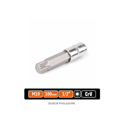 Klucz nasadowy 1/2" z bitem SPLINE 100 mm/M10 / TEGER-347473324