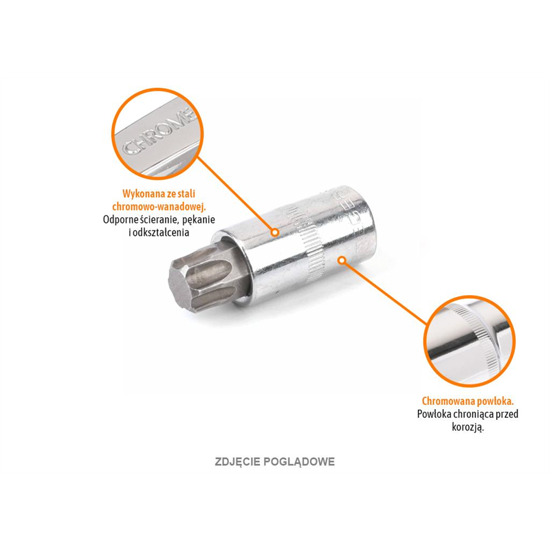 Klucz nasadowy 1/2" z bitem TORX 55 mm/T30 / TEGER-347901526