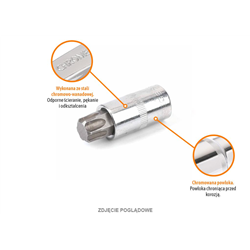 Klucz nasadowy 1/2" z bitem TORX 55 mm/T45 / TEGER-347901530