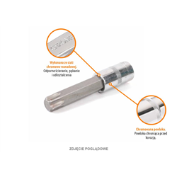 Klucz nasadowy 1/2" z bitem TORX 100 mm/T55 / TEGER-347473191