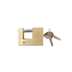 Kłódka antywłamaniowa - mosiężna / trzpieniowa 60mm - 3 klucze / TEGER-347904083