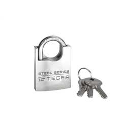 Kłódka antywłamaniowa - stalowa 50mm - 3 klucze / TEGER.-347475727