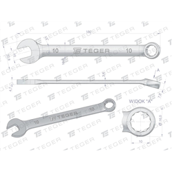 Klucz płasko-oczkowy 10 mm / TEGER-347466252