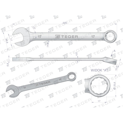 Klucz płasko-oczkowy 17 mm / TEGER-347466273