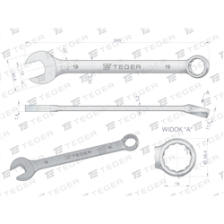 Klucz płasko-oczkowy 19 mm / TEGER-347466279