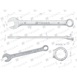 Klucz płasko-oczkowy 20 mm / TEGER-347466282