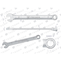 Klucz płasko-oczkowy 7 mm / TEGER-347466243