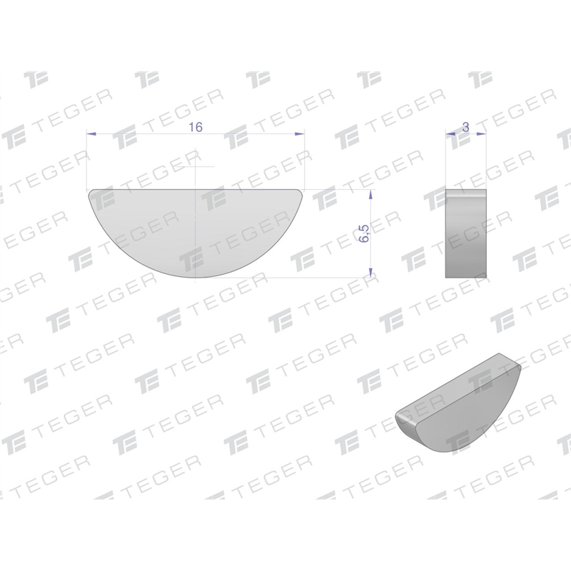 Wpust czółenkowy 3x6.5 TEGER, (sprzedawane po 10)-347907522