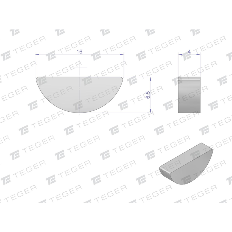 Wpust czółenkowy 4x6.5 TEGER, (sprzedawane po 10)-347479185