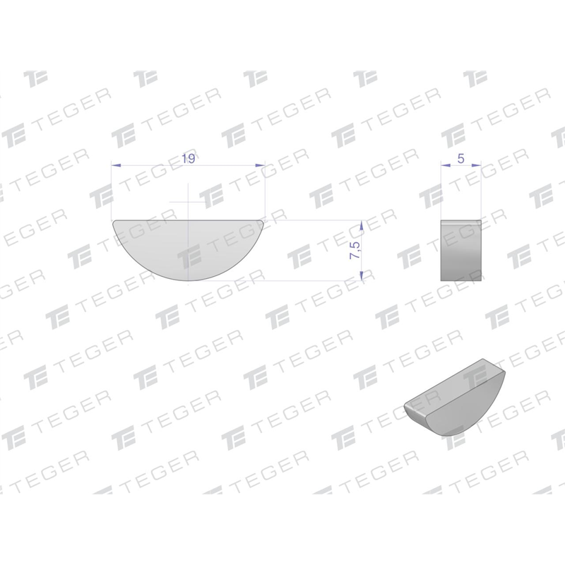 Wpust czółenkowy 5x7.5 TEGER, (sprzedawane po 10)-347907602