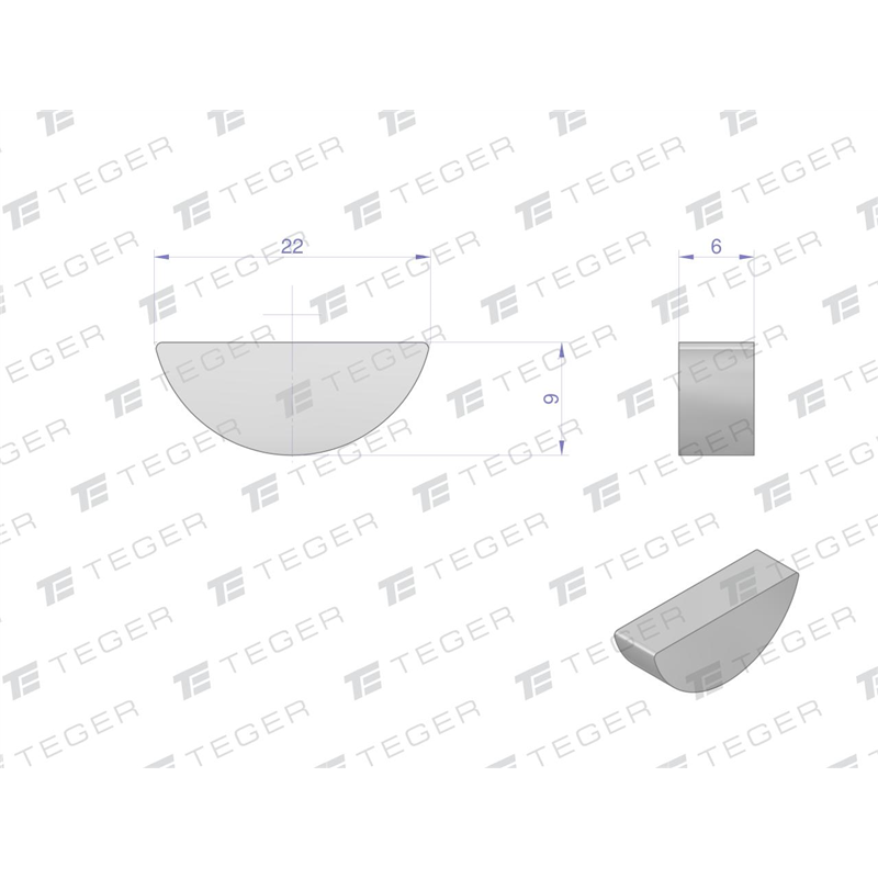 Wpust czółenkowy 6x9 TEGER, (sprzedawane po 10)-347907530