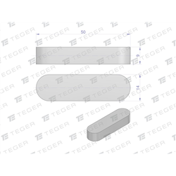 Wpust pryzmatyczny 14x9x50 TEGER, (sprzedawane po 10)-347907544