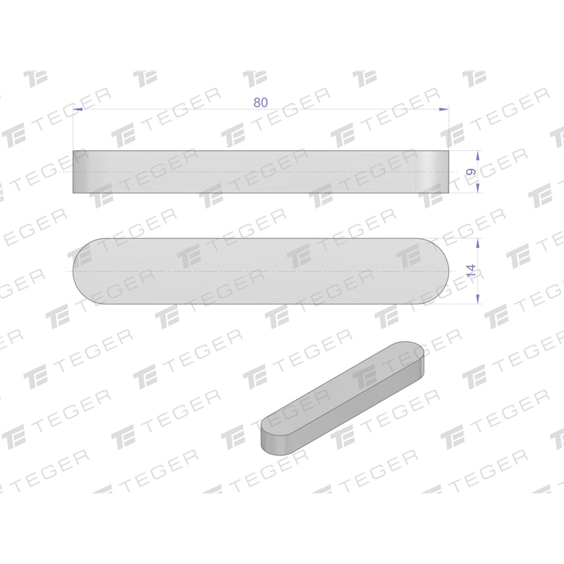 Wpust pryzmatyczny 14x9x80 TEGER, (sprzedawane po 10)-347907584