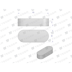 Wpust pryzmatyczny 18x11x45 TEGER, (sprzedawane po 10)-347479135