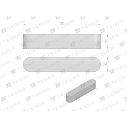 Wpust pryzmatyczny 6x6x32 TEGER, (sprzedawane po 10)-347479087