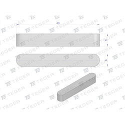Wpust pryzmatyczny 6x6x40 TEGER, (sprzedawane po 10)-347907618