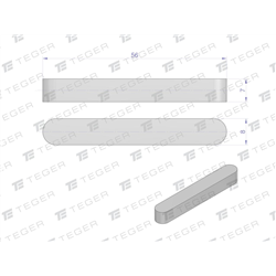 Wpust pryzmatyczny 8x7x56 TEGER, (sprzedawane po 10)-347907606